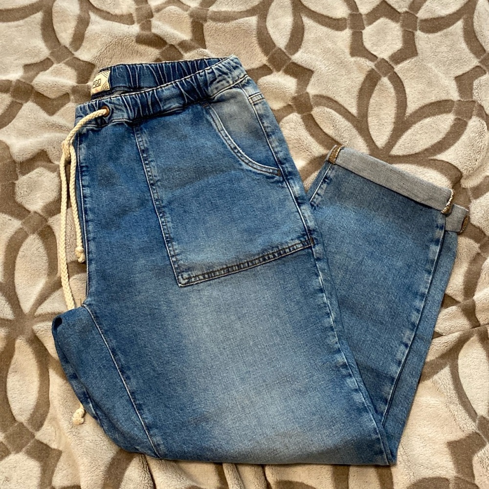 Denim joggers